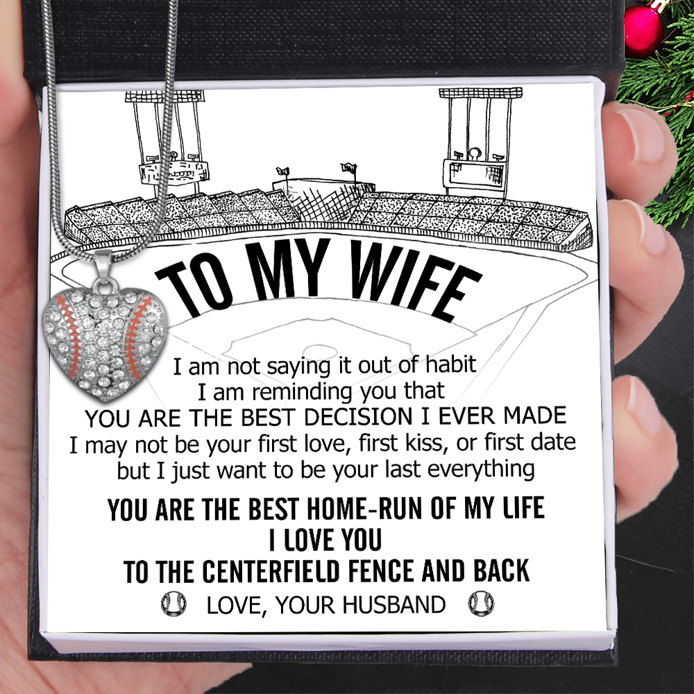 Baseball Heart Necklace - Baseball - To My Wife - I Just Want To Be Your Last Everything - Gnd15009
