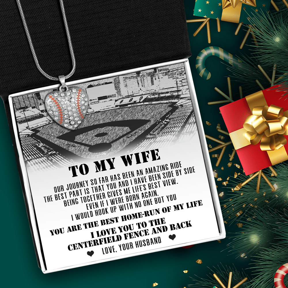 Baseball Heart Necklace - Baseball - To My Wife - I Would Hook Up With No One But You - Gnd15010