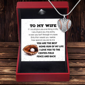 Baseball Heart Necklace - Baseball - To My Wife - Never Forget That I Love You - Gnd15017