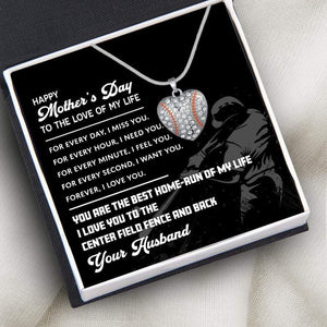 Baseball Heart Necklace - Baseball - To My Wife - You Are The Best Home - Run Of My Life - Gnd15004