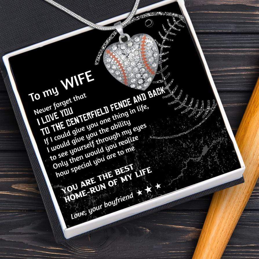 Baseball Heart Necklace - Baseball - To My Wife - You Are The Best Home - Run Of My Life - Gnd15005