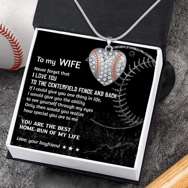 Baseball hot sale heart necklace