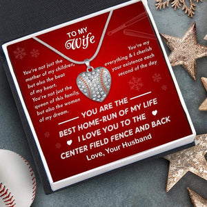 Baseball Heart Necklace - Baseball - To My Wife - You're My Everything - Gnd15007