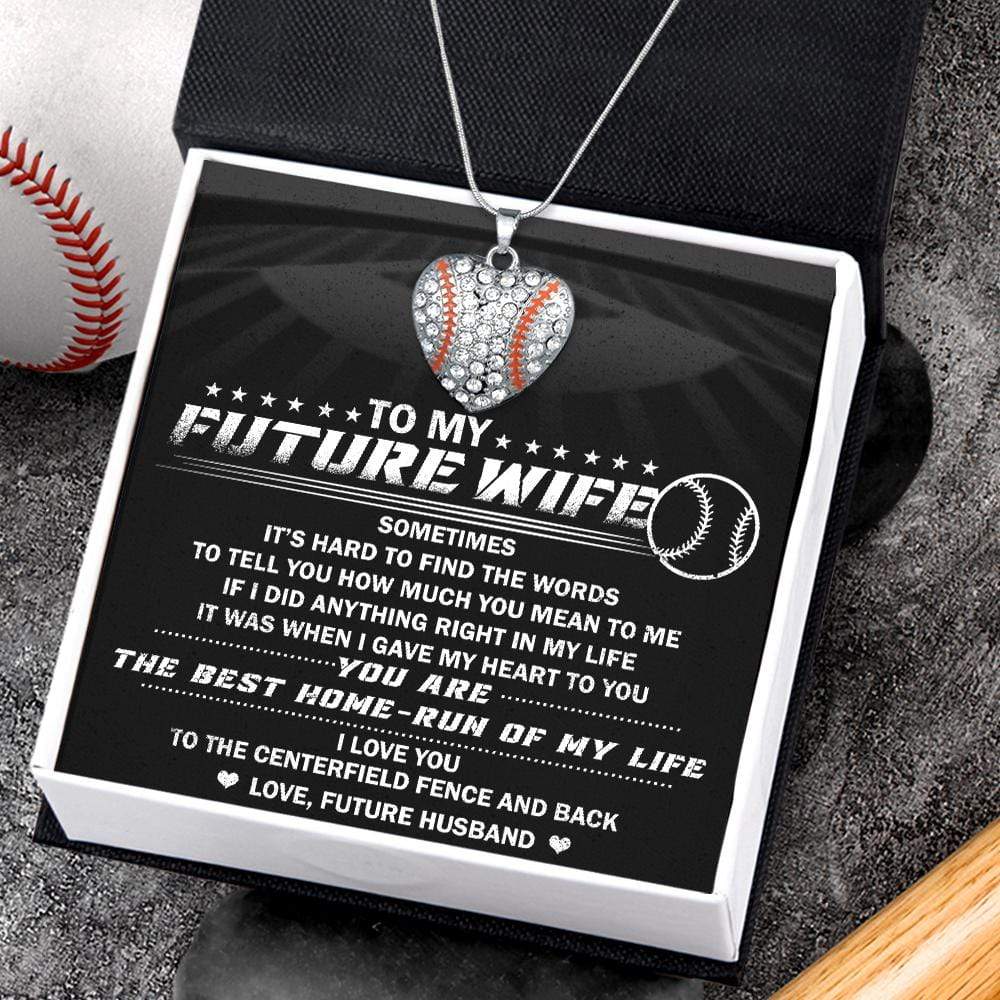 Baseball Heart Necklace - To My Future Wife - How Much You Mean To Me - Gnd25002
