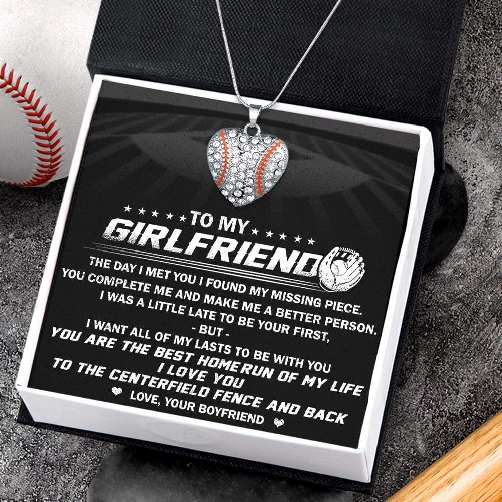 Baseball Heart Necklace - To My Girlfriend - The Day I Met You I Found My Missing Piece - Gnd13001