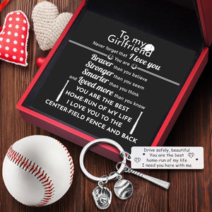 Baseball Set Keychain - To My Girlfriend - You Are Loved More Than You Know - Gkzy13001