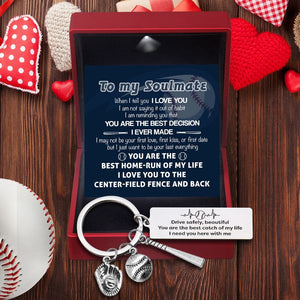 Baseball Set Keychain - To My Soulmate - You Are The Best Catch Of My Life - Gkzy13005