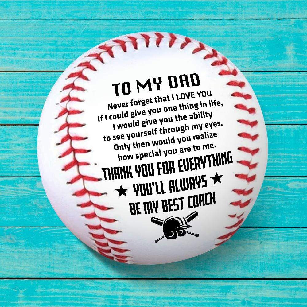 Wrapsify Personalized Baseball - Baseball - to My Dad - Thank You for Teaching Me to Catch and Throw - Gaa18020 Buy Baseball Only