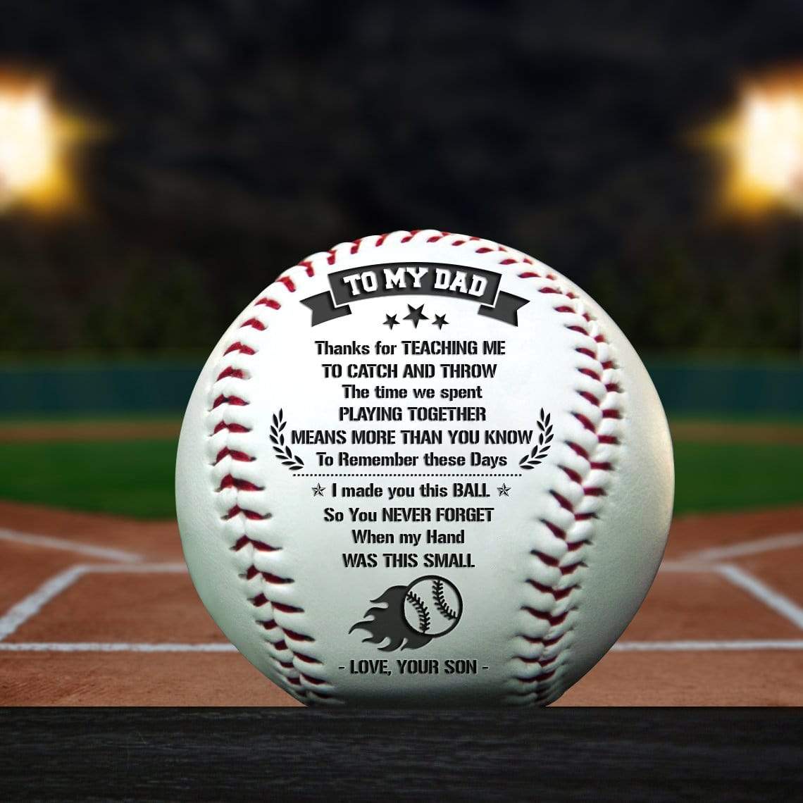 Personalized Baseball - Baseball - To My Dad - Thank You For Teaching -  Wrapsify