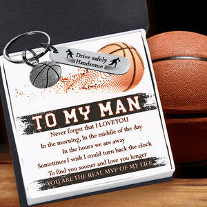 Basketball Keychain - Basketball - To My Man - Find You Sooner And Love You Longer - Gkbd26002