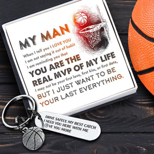 Basketball Keychain - Basketball - To My Man - You Are The MVP Of My Life - Gkbd26004