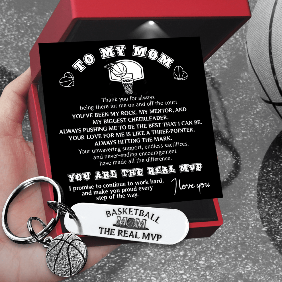Basketball Keychain - Basketball - To My Mom - Thank You For Always Be ...