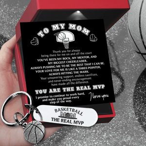 Basketball Keychain - Basketball - To My Mom - Thank You For Always Being There For Me On And Off The Court - Gkbd19004