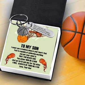 Basketball Keychain - Basketball - To My Son - From Dad - I Will Always Be Your No.1 Fan - Gkbd16002