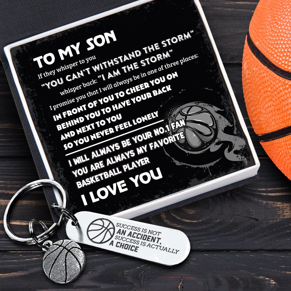 Basketball Keychain - Basketball - To My Son - I Will Always Be Your No.1 Fan - Gkbd16007
