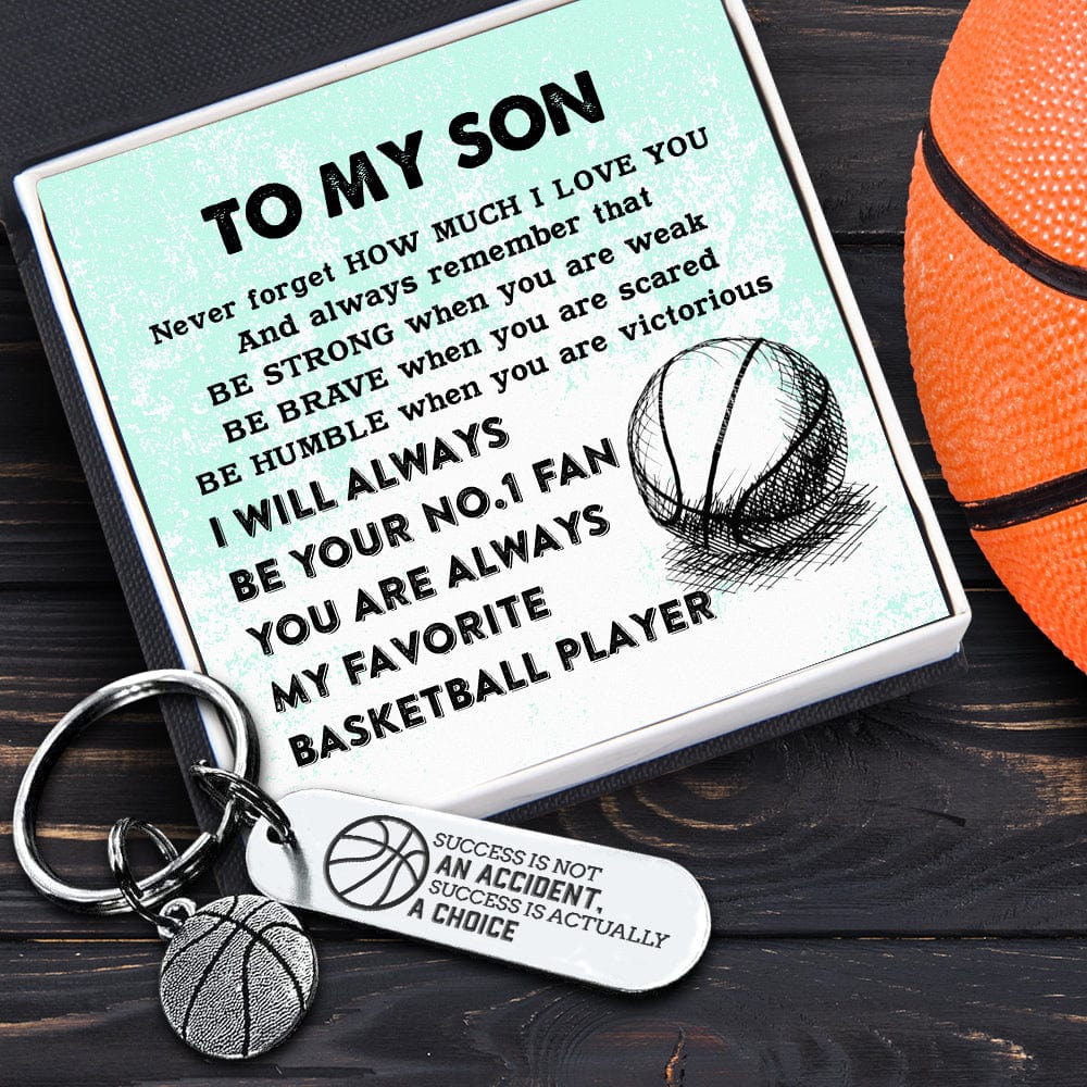 Basketball Keychain - Basketball - To My Son - Never forget How Much I Love You - Gkbd16005