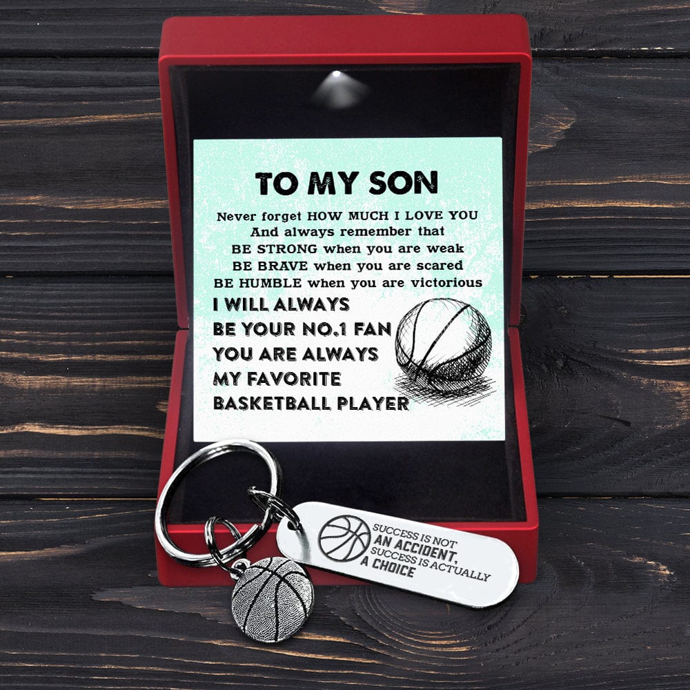 Basketball Keychain - Basketball - To My Son - Never forget How Much I Love You - Gkbd16005