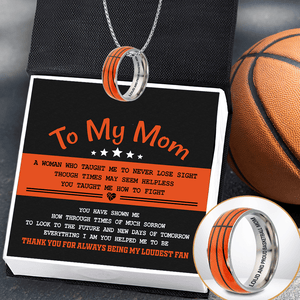 Basketball Pendant Necklace - Basketball - To My Mom - You Have Shown Me How Through Times Of Much Sorrow - Gnfk19002