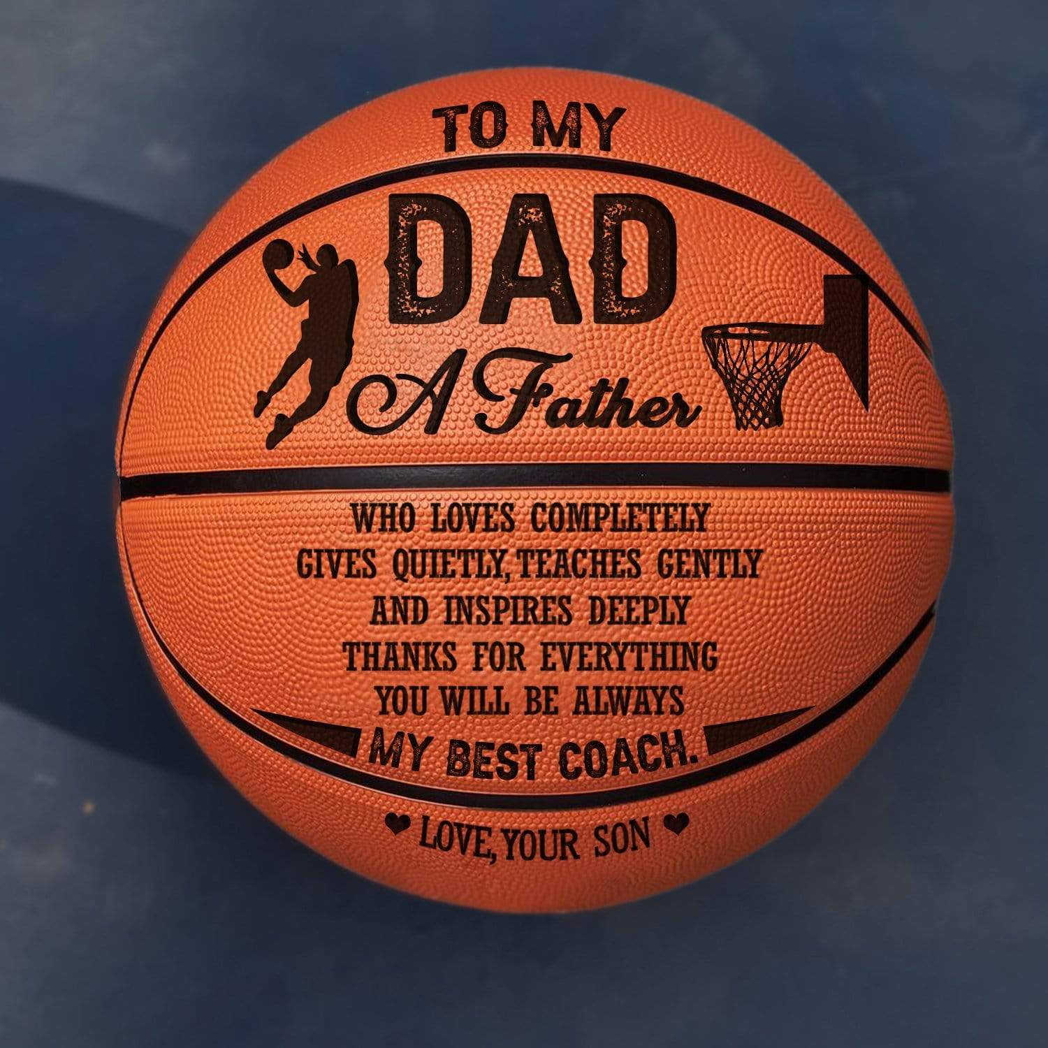 Greeting Card To Fathers Day With Text And Basketball And Baseball