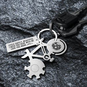 Bike Multitool Repair Keychain - Cycling - To My Beautiful - Love You More Than All The Miles - Gkzn13002