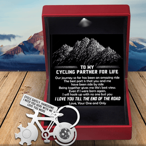 Bike Multitool Repair Keychain - Cycling - To My Cycling Partner For Life - Love You More - Gkzn26004
