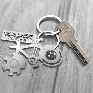 Bike Multitool Repair Keychain - Cycling - To My Cycling Partner For Life - Love You More - Gkzn26004