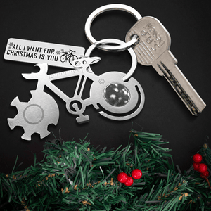 Bike Multitool Repair Keychain - Cycling - To My Man - All I Want For Christmas Is You - Gkzn26007