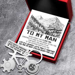 Bike Multitool Repair Keychain - Cycling - To My Man - I Need You Here With Me - Gkzn26009