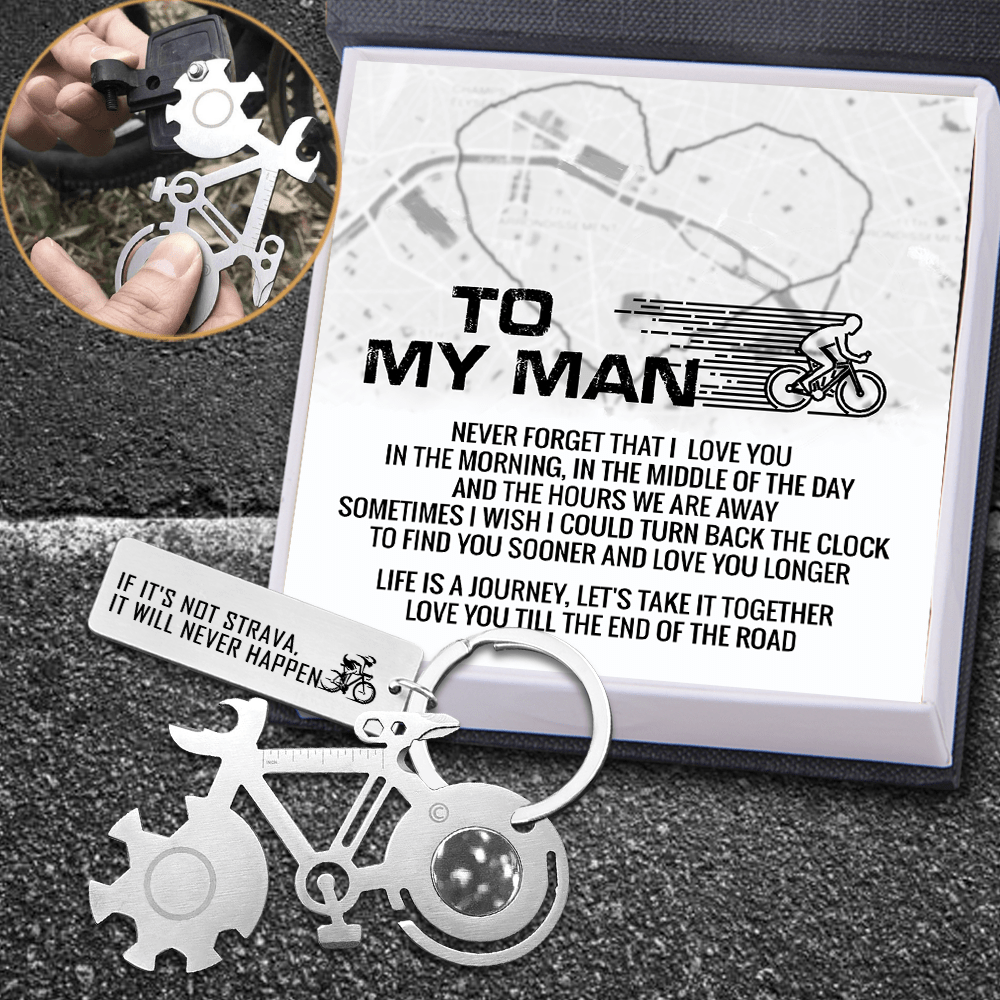 Bike Multitool Repair Keychain - Cycling - To My Man - Love You Till The End Of The Road - Gkzn26012