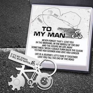 Bike Multitool Repair Keychain - Cycling - To My Man - Love You Till The End Of The Road - Gkzn26012