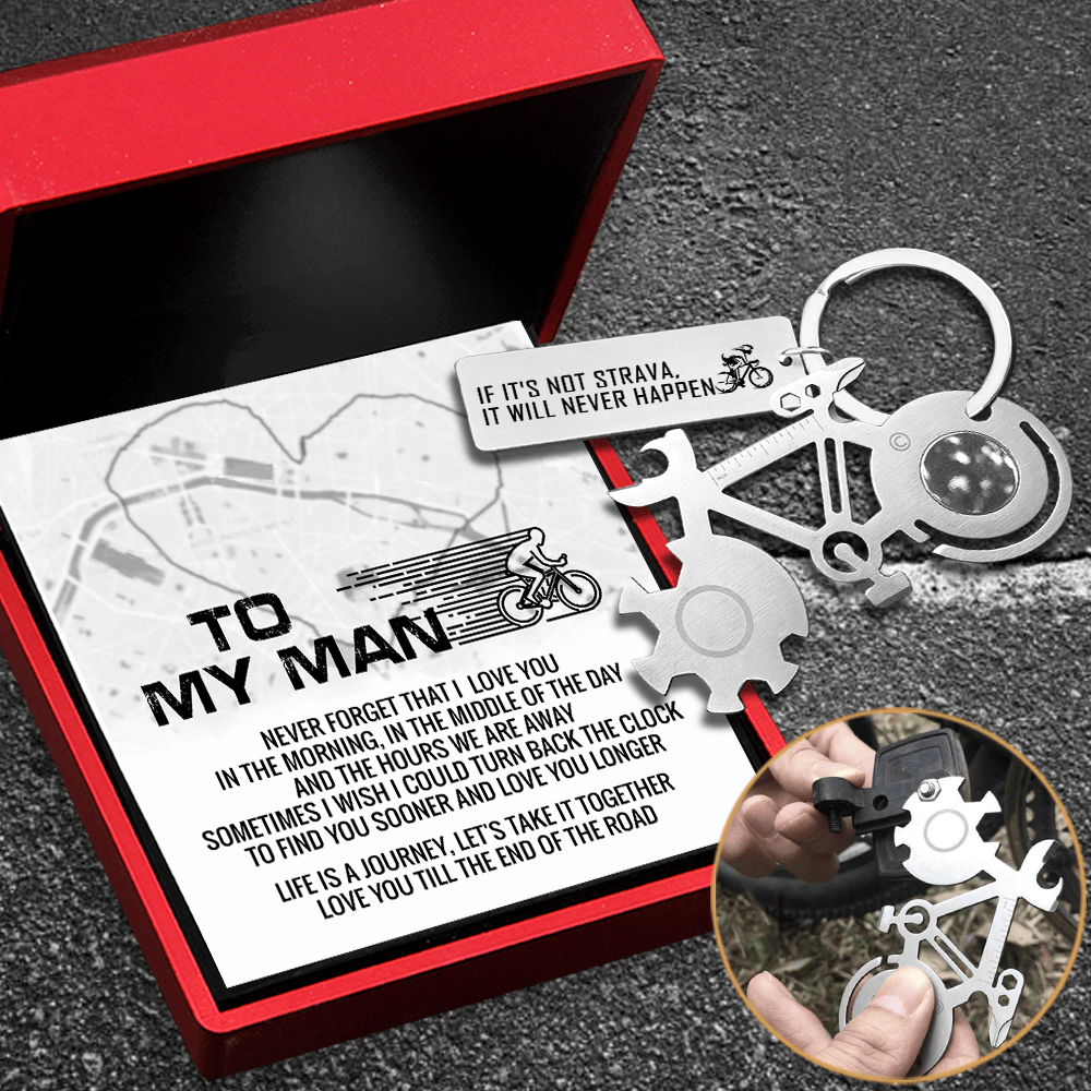 Bike Multitool Repair Keychain - Cycling - To My Man - Love You Till The End Of The Road - Gkzn26012