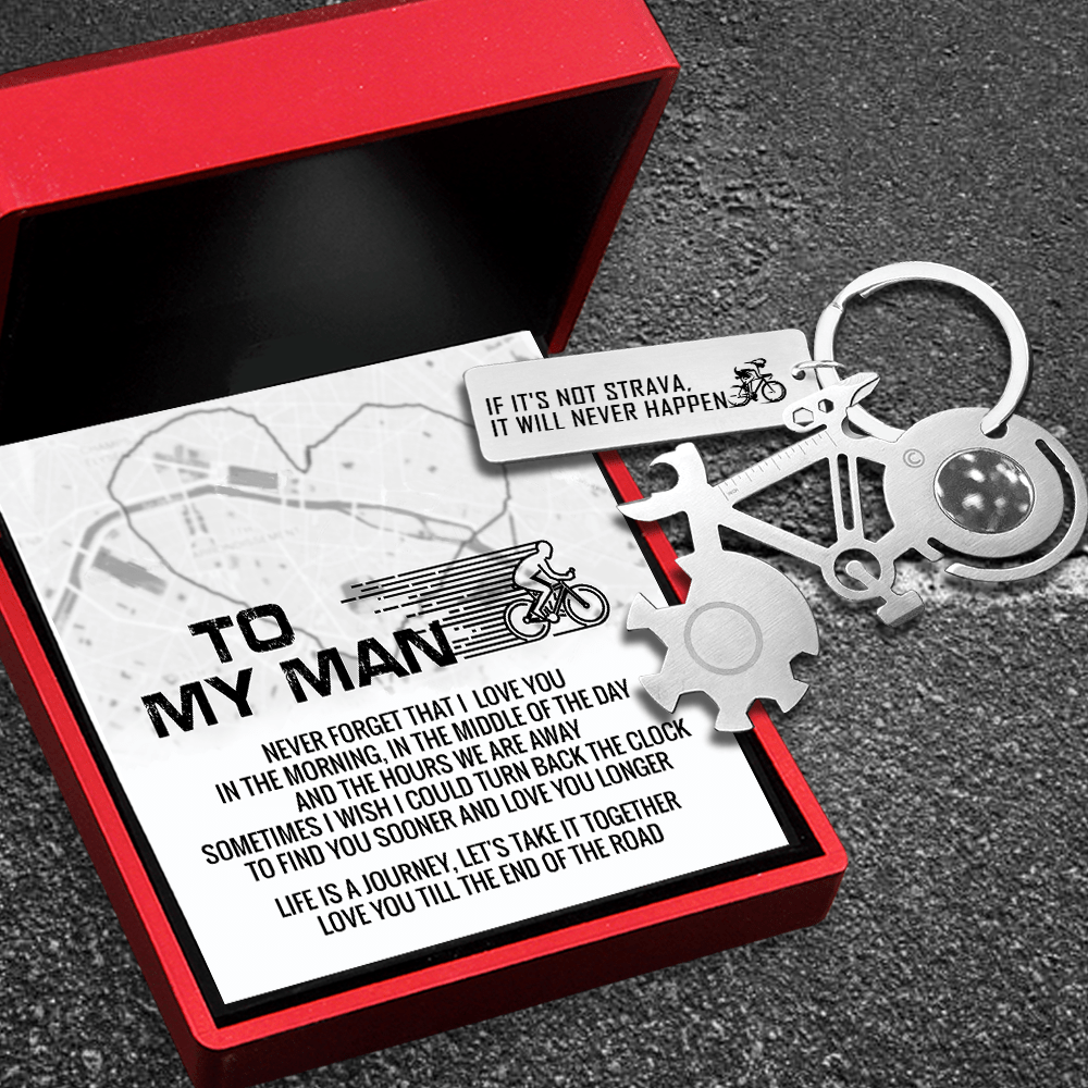 Bike Multitool Repair Keychain - Cycling - To My Man - Love You Till The End Of The Road - Gkzn26012