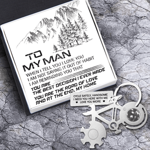 Bike Multitool Repair Keychain - Cycling - To My Man - You Are The Best Decision I Ever Made - Gkzn26006