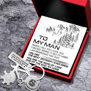 Bike Multitool Repair Keychain - Cycling - To My Man - You Are The Best Decision I Ever Made - Gkzn26006
