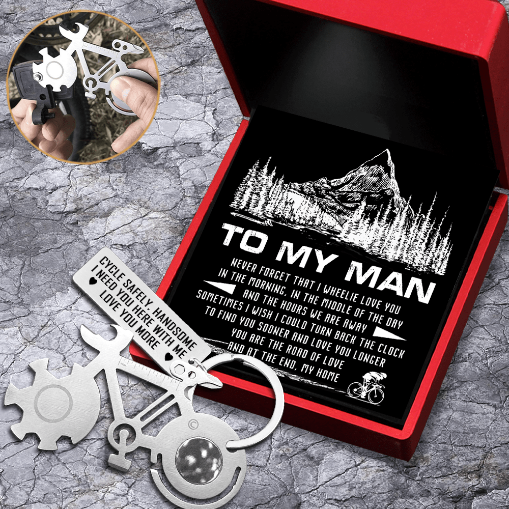 Bike Multitool Repair Keychain - Cycling - To My Man - You Are The Road Of Love - Gkzn26008
