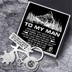 Bike Multitool Repair Keychain - Cycling - To My Man - You Are The Road Of Love - Gkzn26008