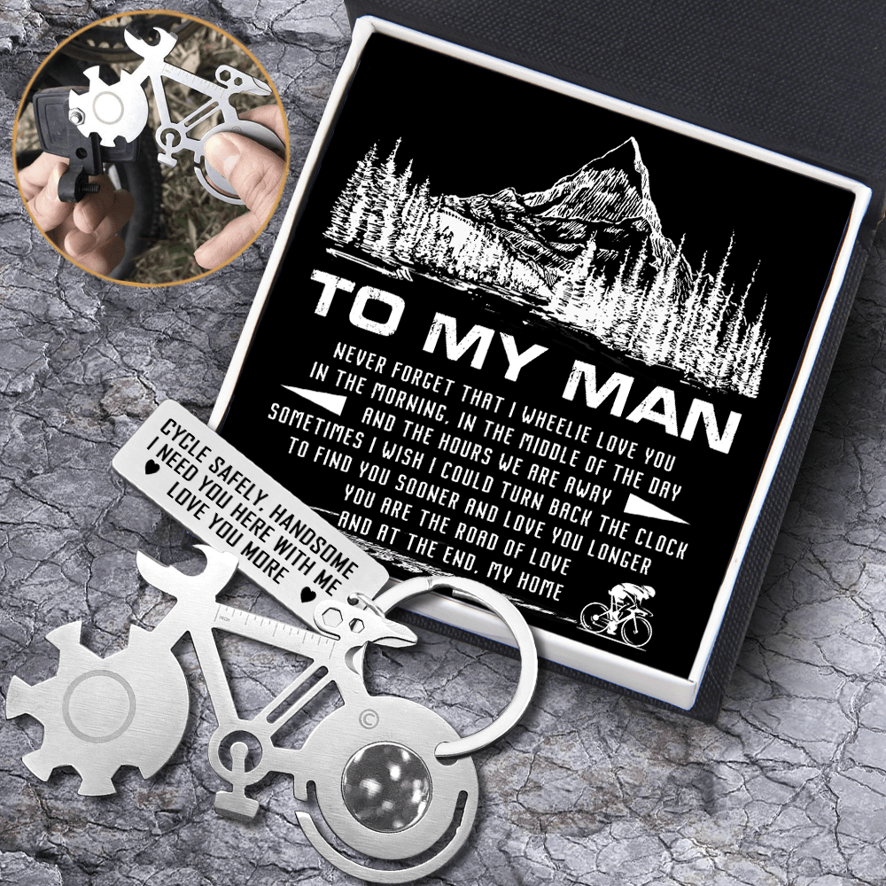 Bike Multitool Repair Keychain - Cycling - To My Man - You Are The Road Of Love - Gkzn26008