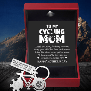Bike Multitool Repair Keychain - Cycling - To My Mom - Life Is A Beautiful Ride With A Mom Like You By My Side - Gkzn19002