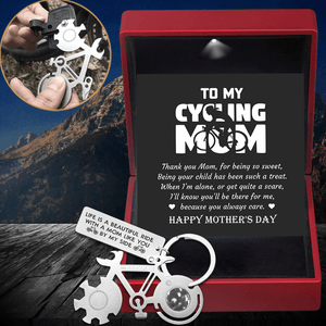 Bike Multitool Repair Keychain - Cycling - To My Mom - Life Is A Beautiful Ride With A Mom Like You By My Side - Gkzn19002