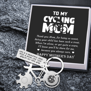 Bike Multitool Repair Keychain - Cycling - To My Mom - Life Is A Beautiful Ride With A Mom Like You By My Side - Gkzn19002