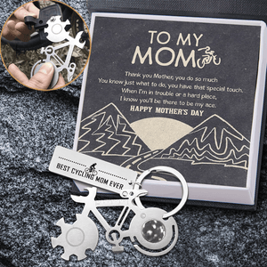 Bike Multitool Repair Keychain - Cycling - To My Mom - When I’m In Trouble Or A Hard Place, I Know You’ll Be There To Be My Ace - Gkzn19003