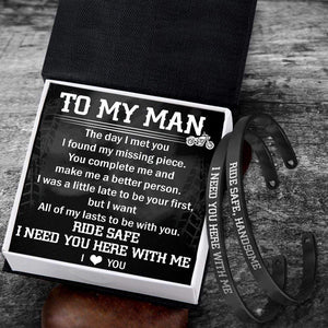 Biker Bracelet - Biker - To My Man - I Need You Here With Me - Gbt26036