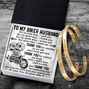Biker Couple Bracelets - Biker - To My Husband - I Love You - Gbt14007