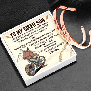 Biker Couple Bracelets - Biker - To My Son - I Love You - Gbt16005