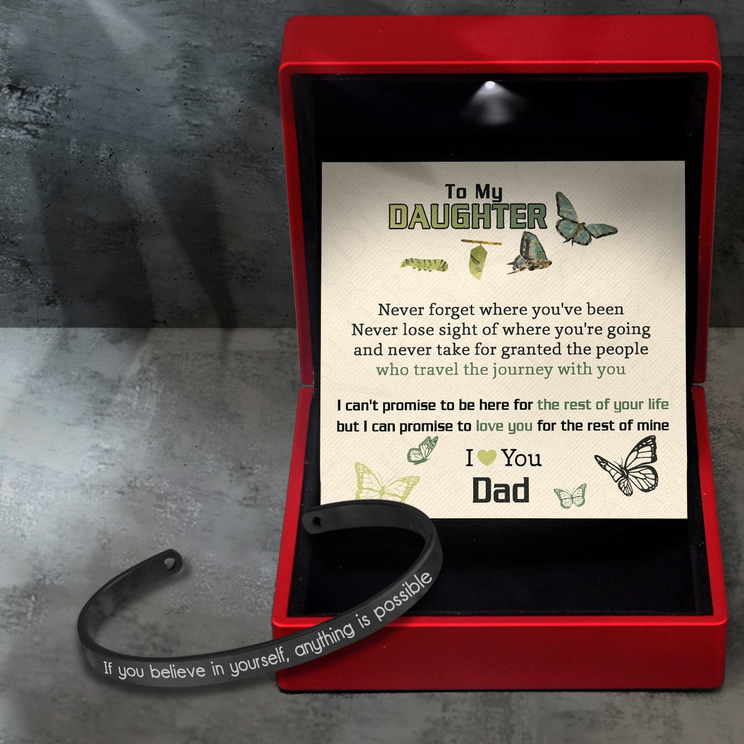 Bracelet - Butterfly - From Dad - To My Daughter - I Love You - Gbzf17018