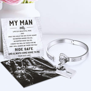 Bracelet Necklace Couple Set - My Man - Only You Hold The Key To My Heart - Gnbf26001