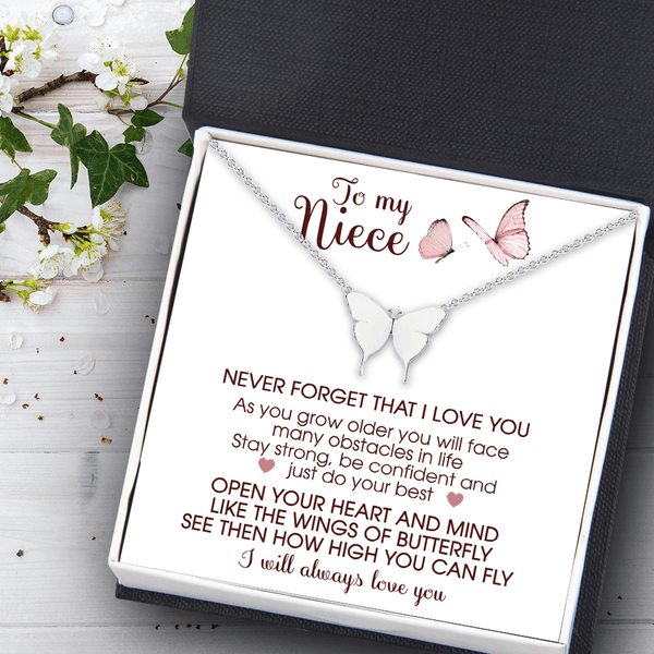 Butterfly Necklace - Family - To My Niece - I Love You - Gncn28010