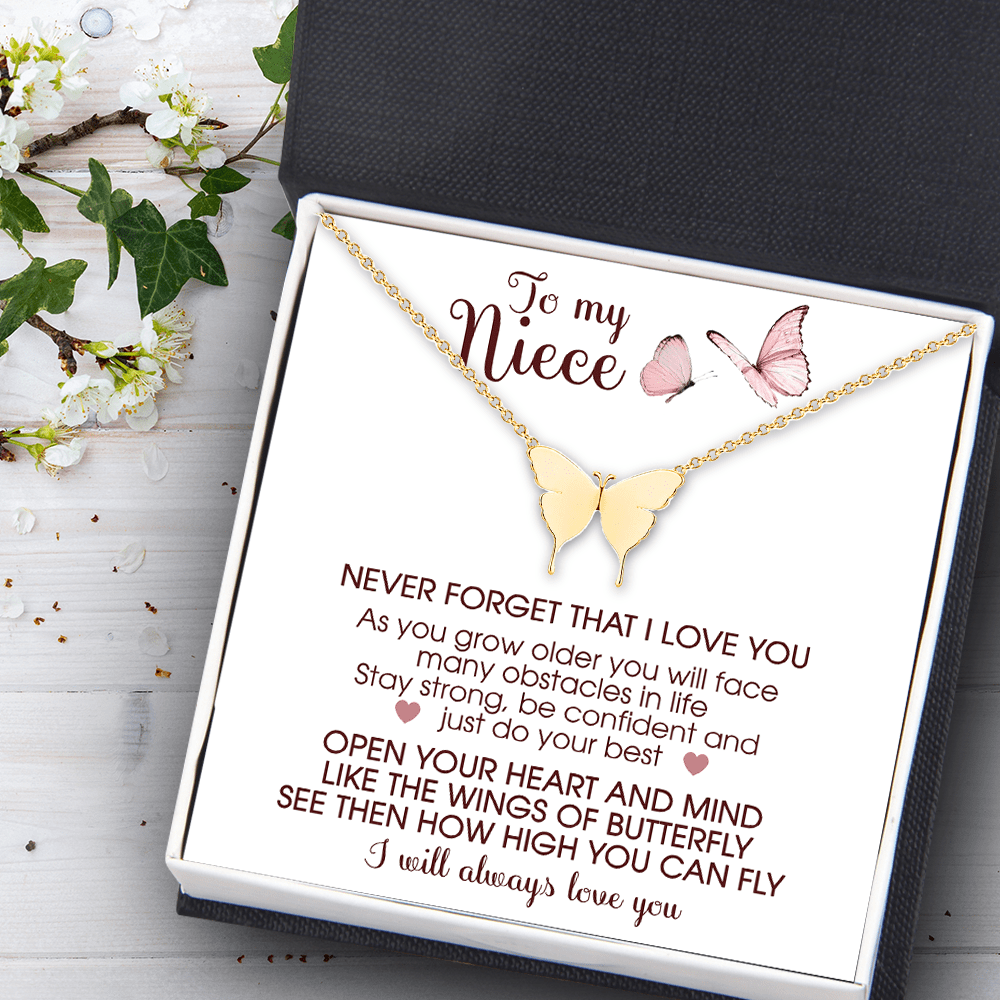 Butterfly Necklace - Family - To My Niece - Never Forget That I Love You - Gncn28009