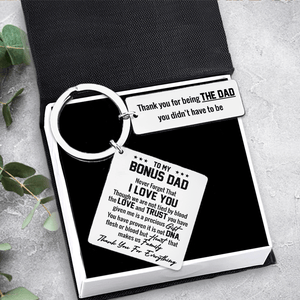 Calendar Keychain - Family - To My Bonus Dad - Never Forget That I Love You - Gkr18026