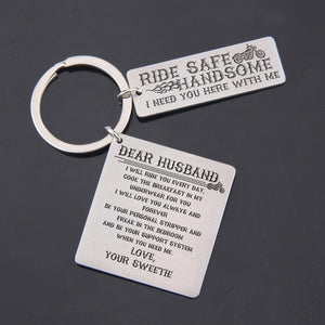 Calendar Keychain - Old School Bike- I will ride you every day,  cook the breakfast in my underwear for you- Biker - Ride Safely Handsome - Gkr26018